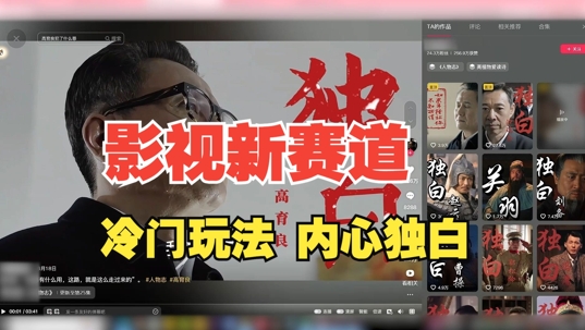 最新影视解说玩法，人物独白，30天涨粉24万+，全流程拆解【揭秘】-金腾科技