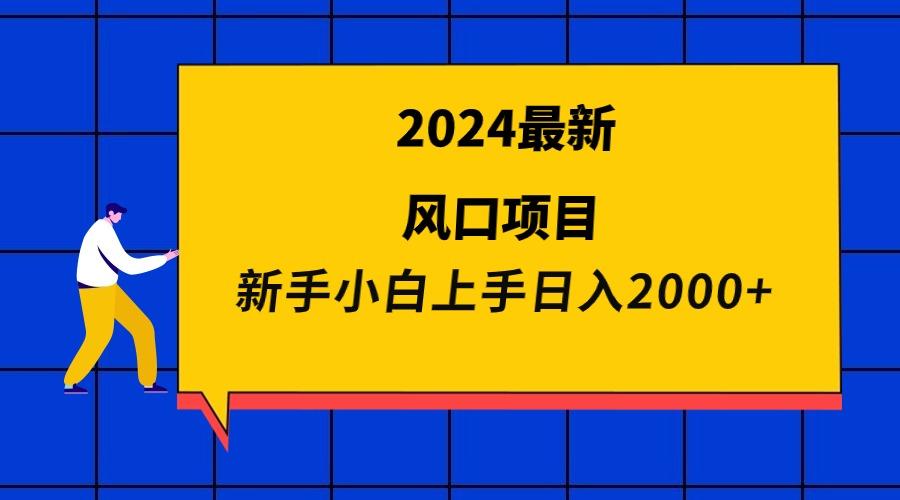 (9483期)2024最新风口项目 新手小白日入2000+-金腾科技