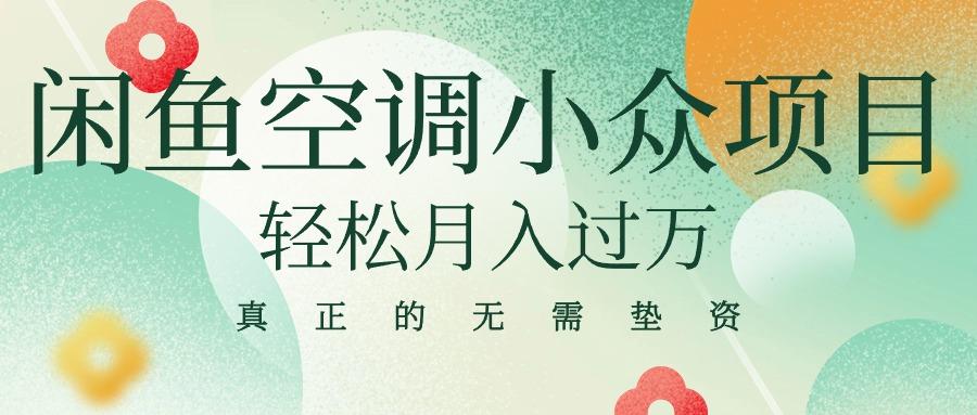 闲鱼卖空调小众项目 轻松月入过万 真正的无需垫资金-金腾科技