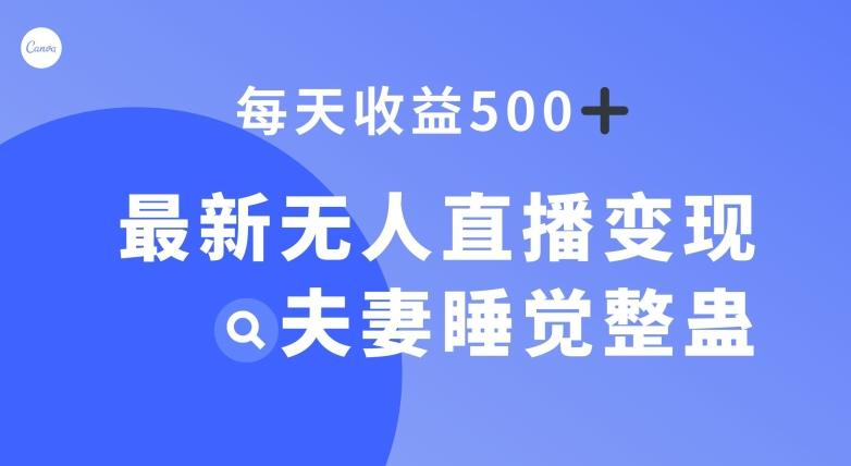 最新无人直播变现，夫妻睡觉整蛊，每天躺赚500+【揭秘】-金腾科技