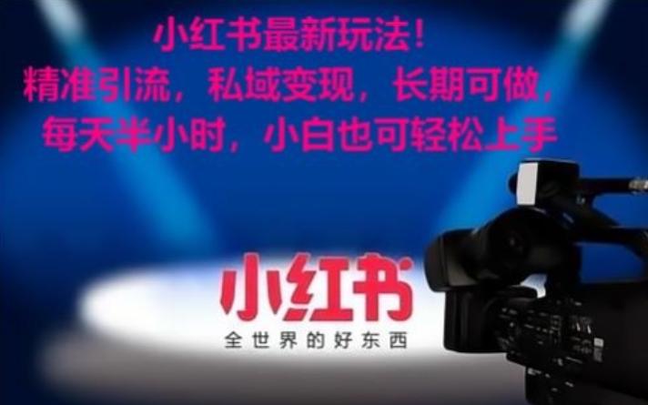 小红书最新玩法！精准引流，私域变现，长期可做，每天半小时，小白也可轻松上手【揭秘】-金腾科技