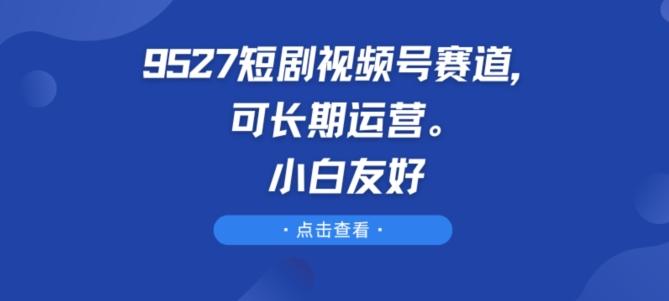 9527短剧视频号赛道，可长期运营，小白友好【揭秘】-金腾科技