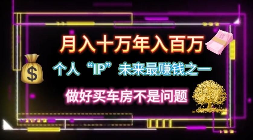 个人“ip”月入10w，年入100w-金腾科技