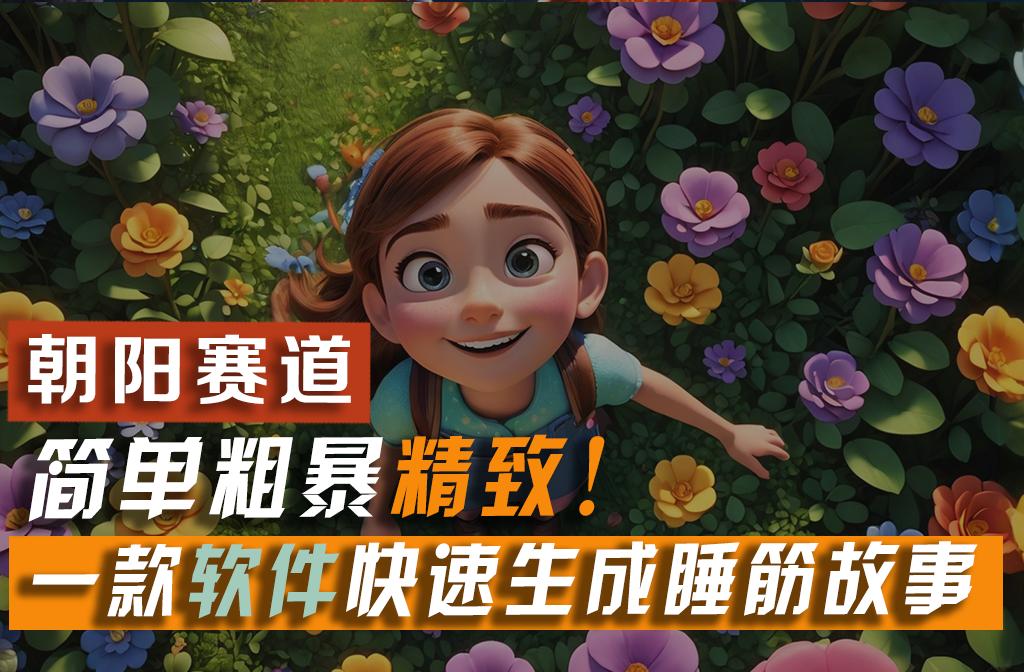 利用一款软件5分钟一条爆款睡筋故事，简单粗暴精致！小白月入2w+-金腾科技