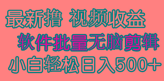 (9569期)发视频撸收益，软件无脑批量剪辑，第一天发第二天就有钱-金腾科技
