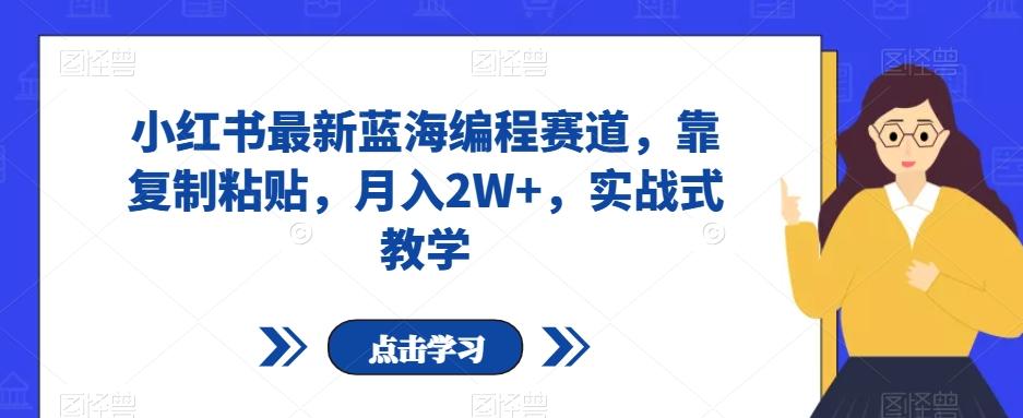 小红书最新蓝海编程赛道，靠复制粘贴，月入2W+，实战式教学【揭秘】-金腾科技