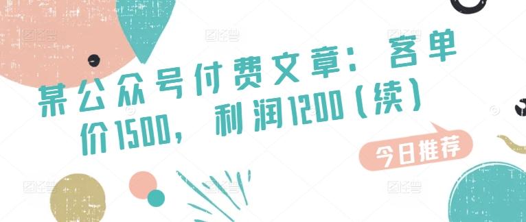 某公众号付费文章：客单价1500，利润1200(续)，市场几乎可以说是空白的-金腾科技