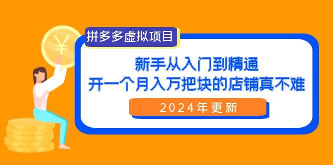 (9744期)拼多多虚拟项目：入门到精通，开一个月入万把块的店铺 真不难(24年更新)-金腾科技