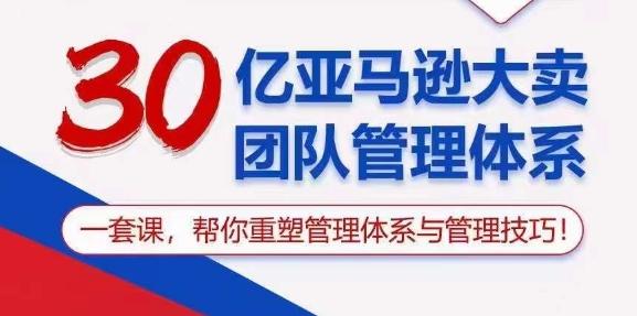 30亿亚马逊大卖团队管理体系，一套课，帮你重塑管理体系与管理技巧-金腾科技