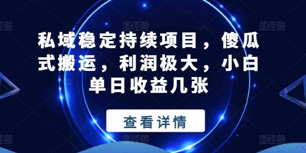 私域稳定持续项目，傻瓜式搬运，利润极大，小白单日收益几张【揭秘】-金腾科技