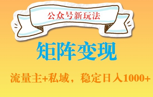 公众号软件玩法私域引流网盘拉新，多种变现，稳定日入1000【揭秘】-金腾科技