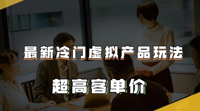 最新冷门虚拟产品玩法，超高客单价，月入2-3万＋【揭秘】-金腾科技