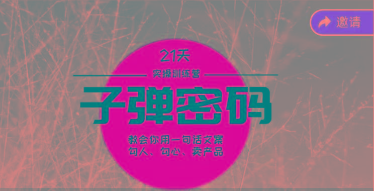 《子弹密码训练营》-用一句话文案勾人勾心卖产品，21天学到顶尖文案大师策略和技巧-金腾科技