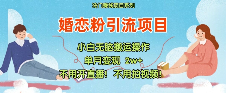 小红书婚恋粉引流，不用开直播，不用拍视频，不用做交付【揭秘】-金腾科技