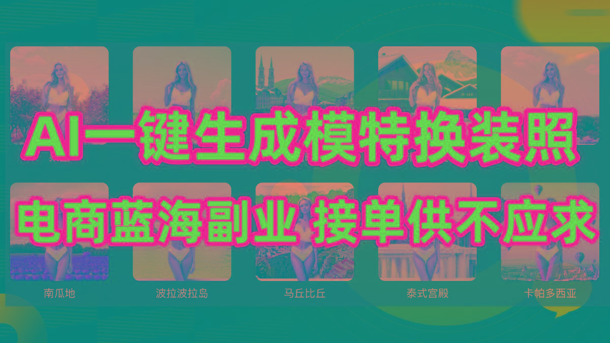 (9616期)AI制作一键生成模特换装照，电商蓝海副业供不应求-金腾科技