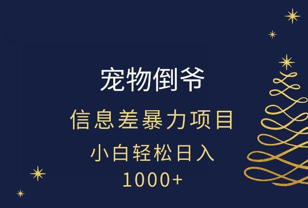 宠物倒爷，暴利的信息差项目，足不出户就有客户，年轻人都喜欢宠物！-金腾科技