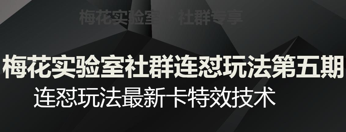 梅花实验室社群连怼玩法第五期，视频号连怼玩法最新卡特效技术-金腾科技