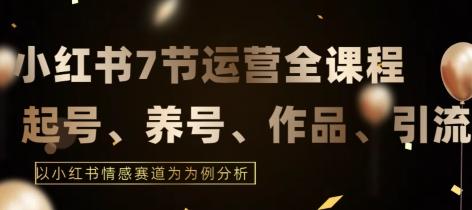 7节小红书运营实战全教程，结合最新情感赛道，打通小红书运营全流程【揭秘】-金腾科技