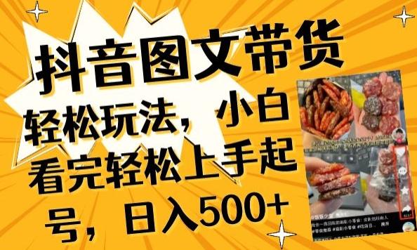 抖音图文带货已过时?那你不如仔细看看这个，小白看完轻松上手起号，日入500+不是梦【揭秘】-金腾科技