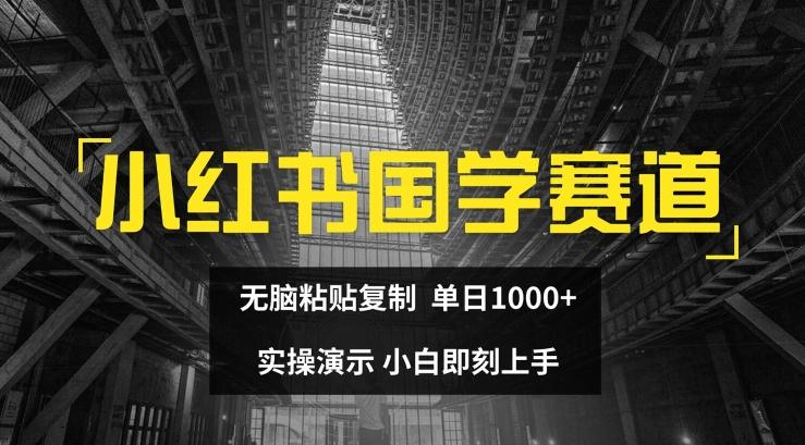 小红书国学赛道，无脑粘贴复制，单日1K，实操演示，小白即刻上手【揭秘】-金腾科技