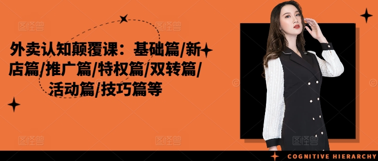 外卖认知颠覆课：基础篇/新店篇/推广篇/特权篇/双转篇/活动篇/技巧篇等-金腾科技