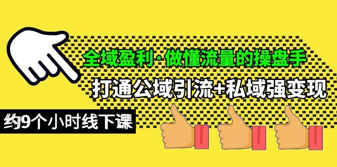 (10045期)全域盈利·做懂流量的操盘手，打通公域引流+私域强变现，约9个小时线下课-金腾科技