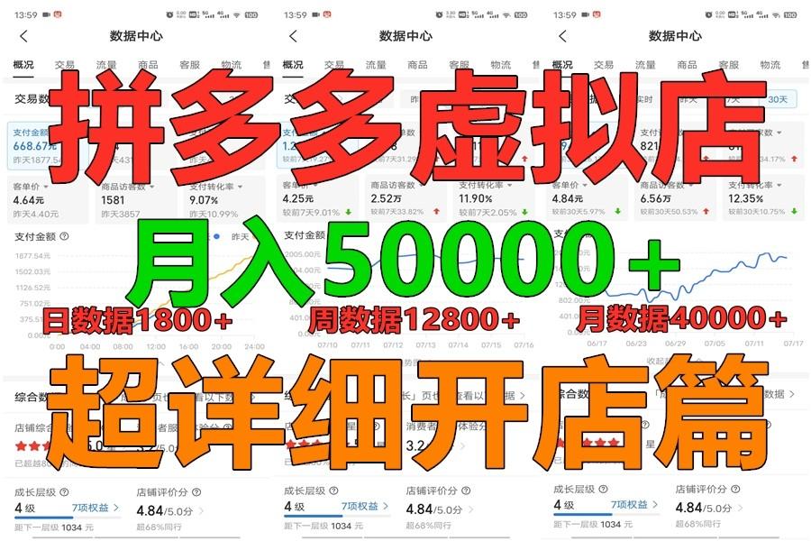 拼多多虚拟电商训练营月入40000+你也行，暴利稳定长久，副业首选-金腾科技