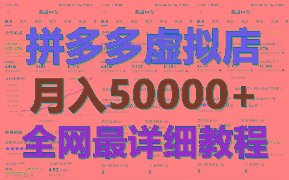 拼多多虚拟电商训练营月入50000+你也行，暴利稳定长久，副业首选-金腾科技